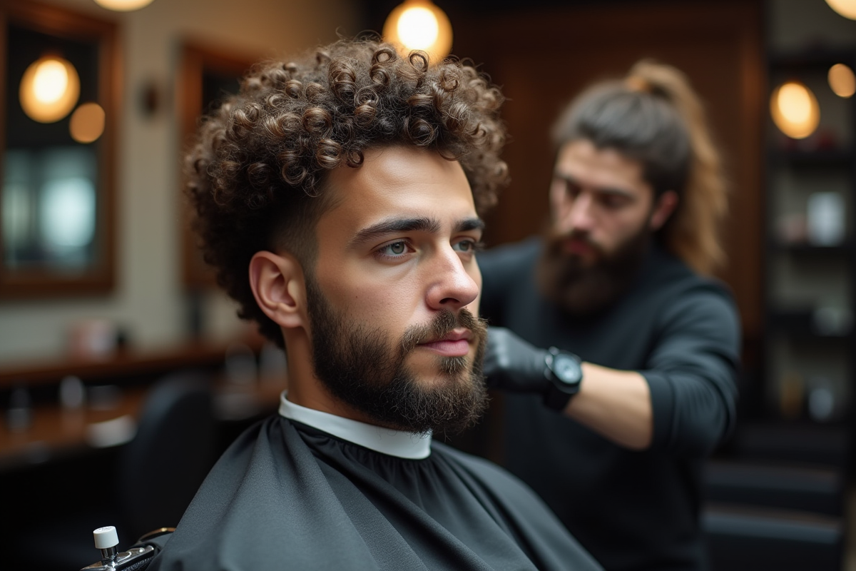 cheveux bouclés