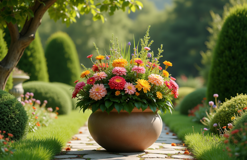 Pot de fleurs XXL : astuces pour un aménagement paysager somptueux
