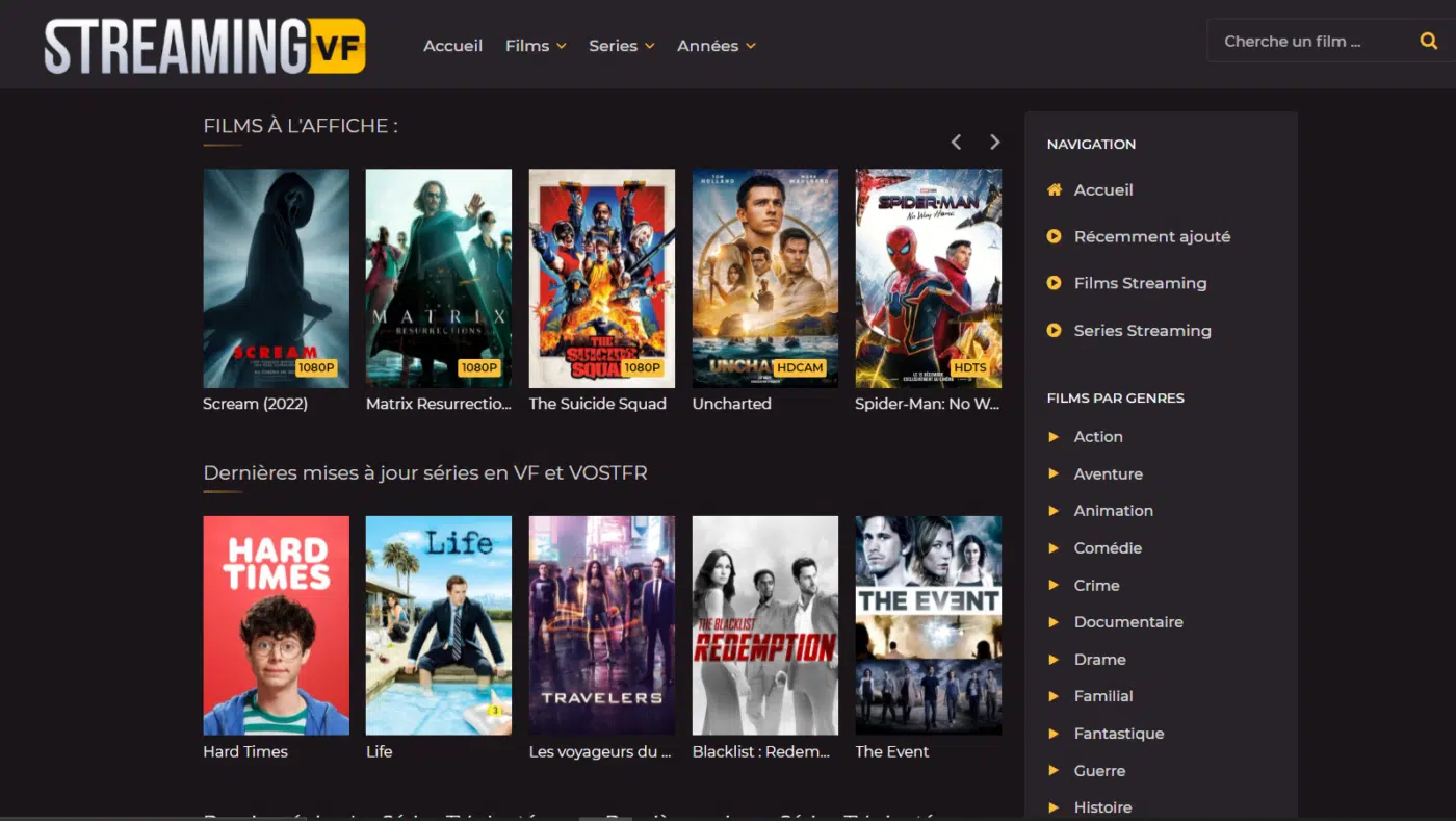 sites de streaming gratuits sans publicités