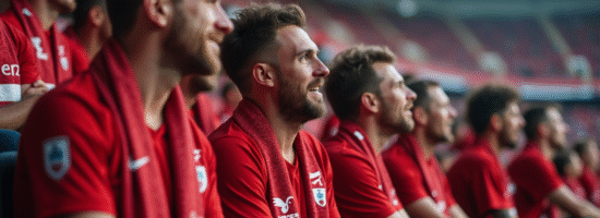 Supporters passionnes de LOSC Lille dans le stade